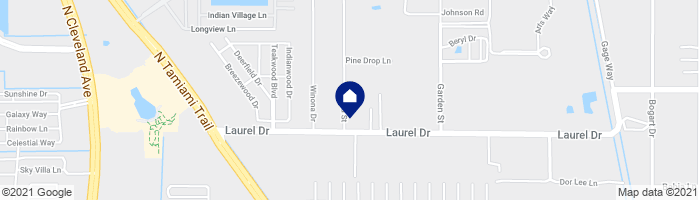 map showing home location