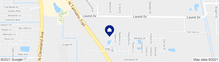 map showing home location