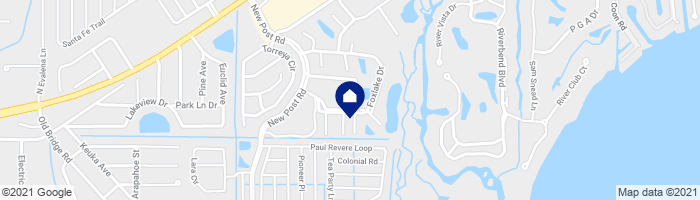 map showing home location