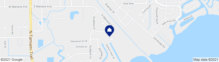 map showing home location