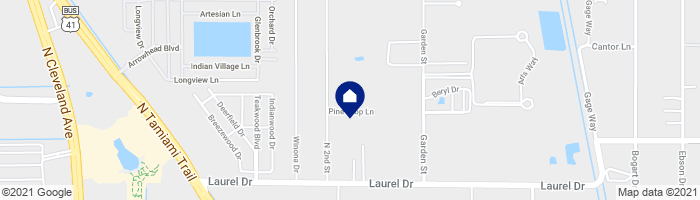 map showing home location