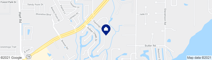 map showing home location