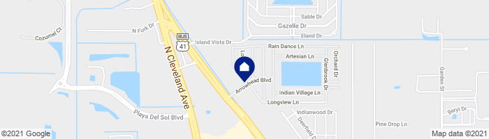 map showing home location