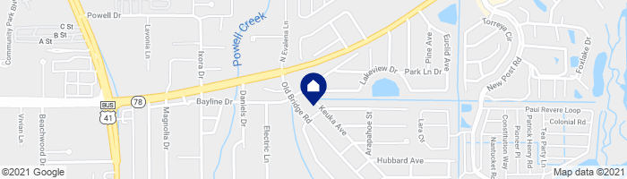 map showing home location