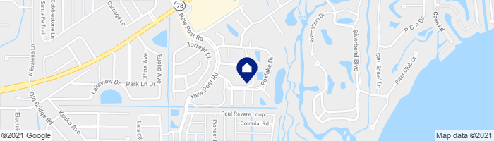 map showing home location